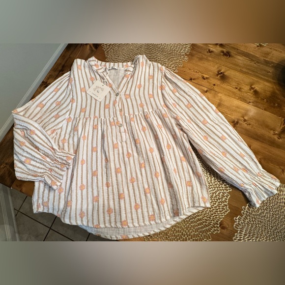 Camilla Tops - Camillia Made in Italy Cotton Floral Blouse – NWT